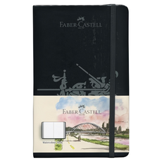 德國FABER-CASTELL輝柏 專業多用途水彩插畫本 直式 200g-經典黑、氣質紅可選, A5