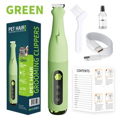 寵物剃腳毛器狗狗貓咪專用剃毛器推子電推剪電動貓爪修腳, 1個, 5003【綠色款】:寬刀