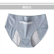 甯甯婦嬰 口袋生理褲 蕾絲中腰內褲 防側漏棉質內褲, H-c31_口袋生理褲_2.藍,M (建議40~50kg)