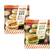 삼립 레디비 냉동 꿀씨앗호떡 2종 2봉(씨앗/녹차), 2개, 320g