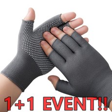 이음모음 스포츠 논슬립 반장갑, 그레이, 1세트