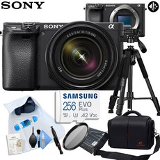 [포토리뷰이벤트] 소니 ILCE-A6400 블랙 + 18-135mm KIT + 삼각대 풀패키지 (256GB / 슬림 MCUV 55mm 필터 ) // A6400M