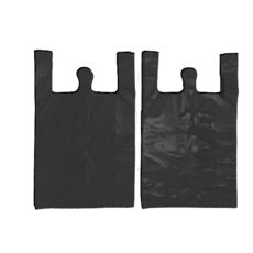 비닐패밀리 손잡이 비닐봉투 5호 30L 두꺼운 A급 검정색 200매, 200개