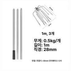 Haeif 전지톱 가지치기 연장 1.5~5m 원예용 고, 1개, 대형 열한 개 원형 포크+3m 파손보상