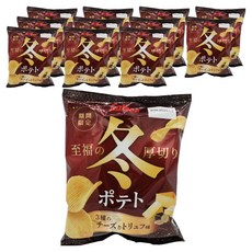 Calbee 卡樂比 厚切冬季馬鈴薯片 三種起司松露口味, 60g, 12個