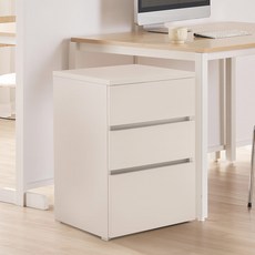 윌로우 WSD04 이동식 책상 서랍장 3단, 화이트
