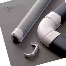 엠비아6 전선몰딩 라지형 마감몰딩, 2) 연회색(+흰색캡)