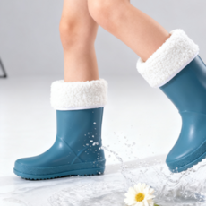 KC인증 겨울에도 따뜻하게 탈부착 기모안감 사계절 어린이장화