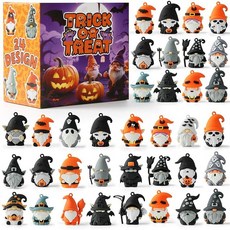 해외 Compareye 미니 피규어 36개 - 할로윈 파티 선물 4.1cm1.6인치 인형집 장식 열쇠고리 트릭 오어 트릿 어린이 소녀 소년 성인용 미국매장정품+ 1903, Gnome Black.