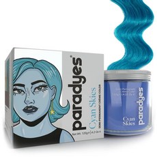 Paradyes Ruby Wine 반영구 컨디셔너 기반 헤어 컬러 비건 허브 염료 강화 - 최대 8-10회 척 지속 119.1g4.2온스 [호환], 청록색 하늘