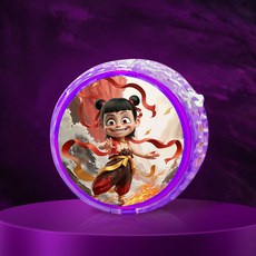 臺灣-出貨 【新款熱銷】新款哪吒敖丙悠悠球兒童入門初學者溜溜球自動迴旋女孩小學生 GDW5, 哪吒2-紫色1個, 1個