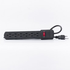 桃園出貨110v美規插線板家用接線電源插座多功能多孔位美式桌面插排排插kwoyu, 1個, 美標6位0.5米黑色