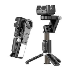 【GS 3C】CYKE Q18 單軸穩定器 藍牙控制 手持自拍桿 三腳架 雲台 手機穩定器 跟拍 直播 瑜珈 健身 攝影教學, 黑色, 1個, Q18 - 單軸穩定器