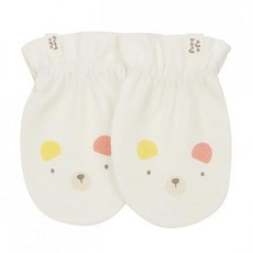 아가방 중계점 곰곰 손싸개 (O/WHITE) *24년 신상* 피부 자극없는 코튼 소재 곰돌이 디자인 손싸개 출산준비는 아가방과 함께
