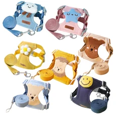 嬉皮狗 造型胸背帶, 立體款【黃色小花】, 1個