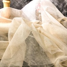 반짝 이는 반짝이 장식 조각 부드러운 네트 원사 레이스 스파클 명주 그물 실버 메쉬 패브릭 DIY 바느질 웨딩 드레스 베일 댄스 투투 장식 소품, 90x145CM 35inx57in, [00] 샴페인, 1개