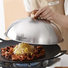 바겐슈타이거 스텐 돔커버 실버 28cm 기름튐방지 프라이팬 냄비덮개 그리들덮개 뚜껑, 단일사이즈, 1개