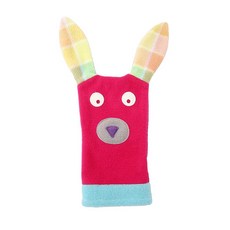 [4] Cate & Levi 부활절 토끼 손 인형 - 여자 아기 선물 - 캐나다산 - 친환경 폴라 플리스 - 움직일 수 있는 입 포함 (Peek A Boo Bunny)