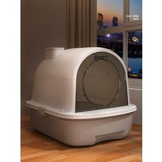 대형 고양이 화장실 초대형 배변통 후드형 모래박스, 1개, 옐로우