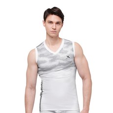 기어엑스 뉴 스포츠 플러스 남성 민소매 브이넥 03-2 (화이트)