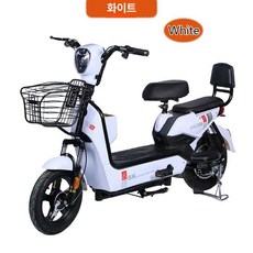 더패스터 배달용전기자전거 배달용 전기 자전거 자토바이, 충전기 배터리 미포함, 1개, 화이트