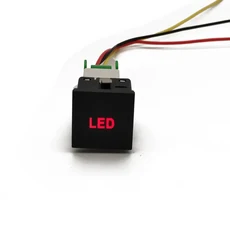 1PC 자동차 빨간색 LED 라이트 안개등 전원 켜기 버튼 레이더 스위치 VW 골프 6 5 Jetta Scirocco 2006 201, 34 LED