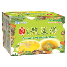 京工 正宗蔬菜湯 90入X1盒 (沖泡飲品 五行蔬菜湯 養生沖泡粥 即食粥 蔬食餐，快速補充膳食纖維), 15g, 90個