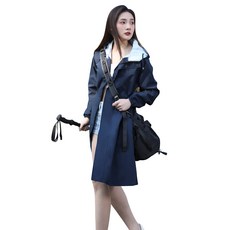 YANGTA 여성 골프 우비 롱 후드 자켓 방수 레인코트 경량 바람막이 휴대용 자외선 차단, 네이비, 1개