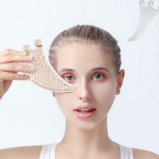 괄사 마사지기 크리스탈 코양쪽 쇄골 얼굴 괄사 경락 어깨 림프 홈케어 페이스 기구 용품