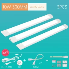 캐비닛 램프 아래 부엌에 대 한 Led 조명 220V T5 튜브 플러그 침실 옷장 벽 홈, 02 1.8m US Plug, 11 3pcs 10W and plug, 01 Cold White