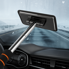 디와이툴즈 차량용 유리창 클리너 세트 / 극세사 패드 리필 1개 추가제공 / 차량 실내창 청소 브러시, 블랙, 1세트