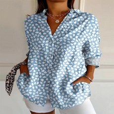 여성 레트로 자수 린넨셔츠 2025 뉴 플로럴 아트 프린트 캐주얼 린넨 셔츠 패셔너블 예쁜 빠른 배송