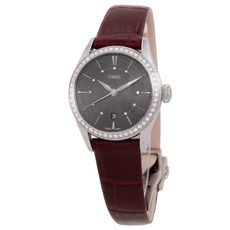 오리스 아티엘러 오토매틱 다이아몬드 그레이 다이얼 여성용 시계 01 561 7722 4953-07 5 14 926576