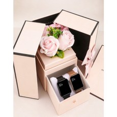커플 원거리 감응 스마트워치 NFC 결제 메시지 응답 건강 운동 팔찌 세트, ANT+, 1cm, 6_커플시계스테인리스로즈골드블랙