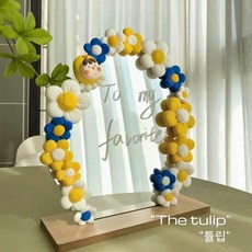 초경량 클레이 핸드메이드 DIY 입체 액자 무독성 컬러 점토 어린이 두뇌 발달 완구, 꽃거울3+구름거울+12색점토