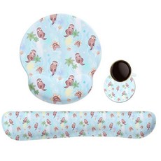 패드 편안함 게임/사무실용 손목 가볍고 및 지지 공학적 노트북/컴퓨터/데스크톱용 (사랑스러운 aortdes 손 폼 마우스 메모리 받침대 키보드 오터) 인체 통증 쿠션 완화 세트, Lovely Otter