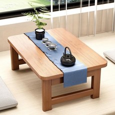 다용도 접이식 다과상 대나무 좌식 티테이블 찻상 밥상 소반, 블랙 월넛100x48x35cm, 1개