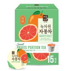 녹차원 [녹차원] 자몽차 포션 15입(하나씩 간편하게~), 3개, 15개입, 30g