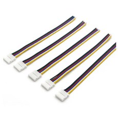 12mm 6 핀 RGB CCT L T X 모양 납땜 없음 RGBCCT RGBCW LED 스트립 라이트 커넥터용 쉬운 남성 커넥터 5, 5 PCS, 1 connector wire