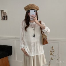 FW美衣 壓紋透膚圓領長袖內搭 透膚上衣 長袖上衣 K0290