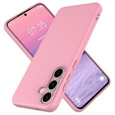 Taneny 삼성 갤럭시 S25 FE용 실리콘 케이스 내구성이 뛰어나고 세련된 낙하 테스트를 거친 부드러운 젤 고무 슬림 핏 충격 방지 보호 폰 커버 FE 5G용 (블루) 1, 핑크