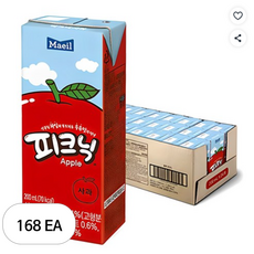 매일유업 피크닉 사과, 200ml, 168개