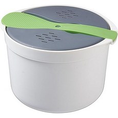 파스타채소용 전자레인지 밥솥 찜기 냄비 18x18x13cm PP 식기세척기 사용 가능, 파스타채소용 전자레인지 밥솥 찜기 냄비 18x18x13