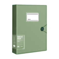 Justsong 莫蘭迪A4文件收納夾，多層資料冊風琴包，學生辦公文件整理收納神器, 綠色/60頁, 1個