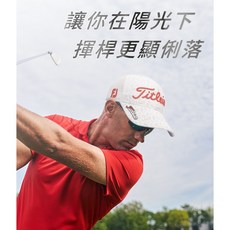 【品質保證x售後服務】TITLEIRT高爾夫球帽-帶MARK，透氣舒適，防曬遮陽，可調節尺寸, 紅, 1個
