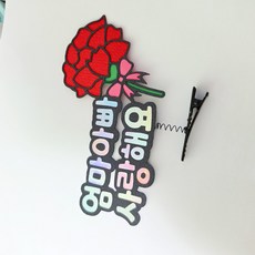 어버이날 토퍼 머리핀[설렘파티], 1개, 엄마아빠사랑해요
