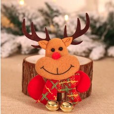 可愛小熊造型鈴鐺手工藝配件，節慶裝飾DIY材料，增添作品趣味與溫馨感, 鹿, 1件