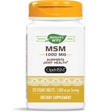 Nature's Way MSM補充錠 1000mg, 1個, 120 件