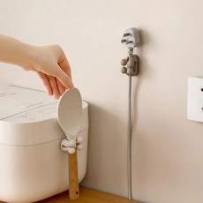 원스바이 밥솥 주걱 거치대, 1개, 브라운