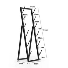 스노우보드 거치대 진열대 스키보드 보관 선반 스탠드 장식 랙, 블랙 6단 30x25x106cm, 1개